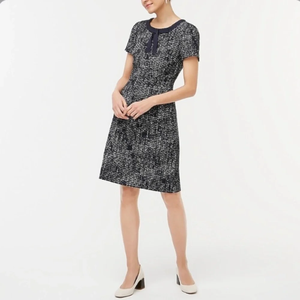 J.Crew Tweed Bow Tie Dress